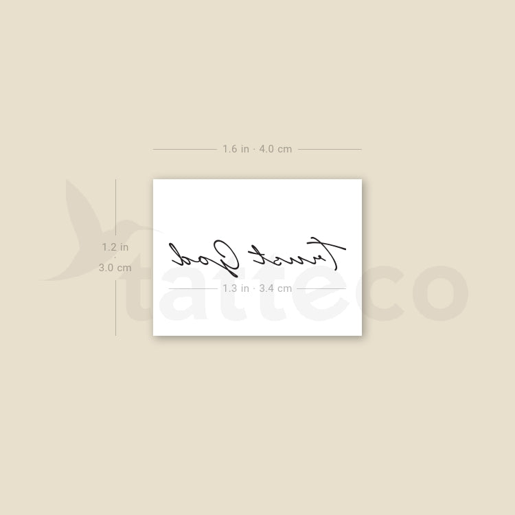 Trust God Temporary Tattoo - Set of 3