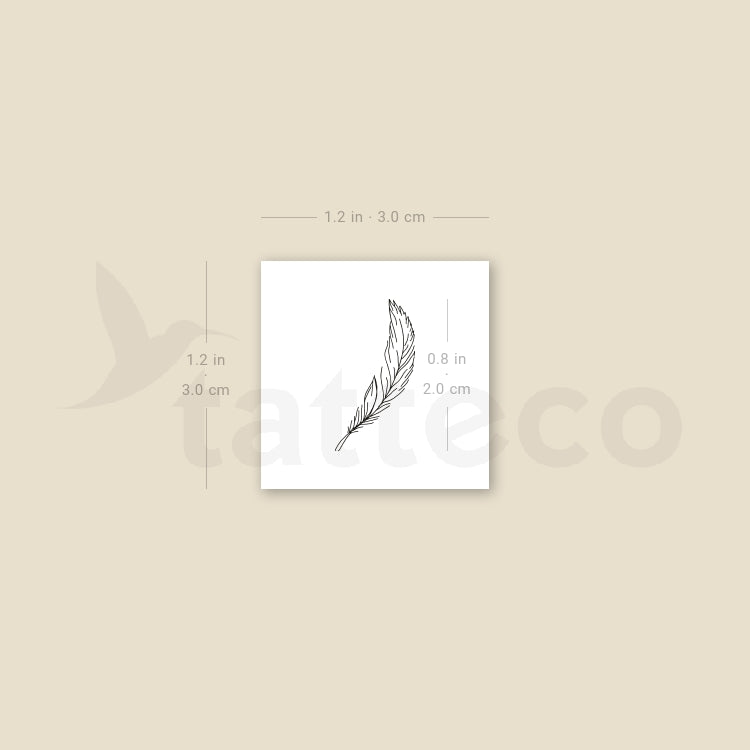 Little Feather Temporary Tattoo - Set of 3