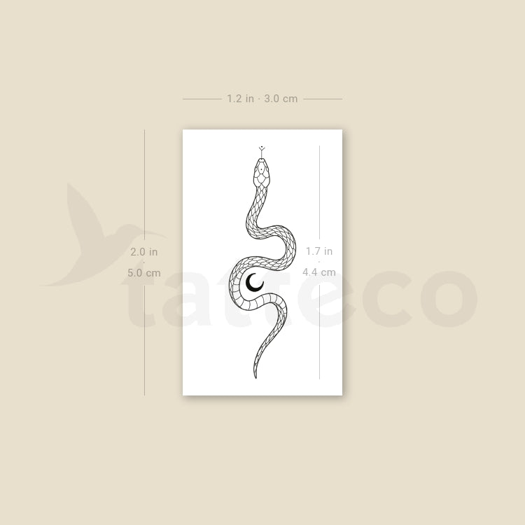 The Soma Snake by Jakenowicz Temporary Tattoo - Set of 3