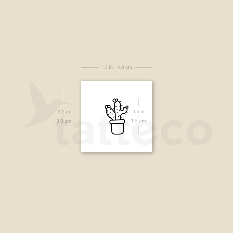 Cactus Temporary Tattoo - Set of 3