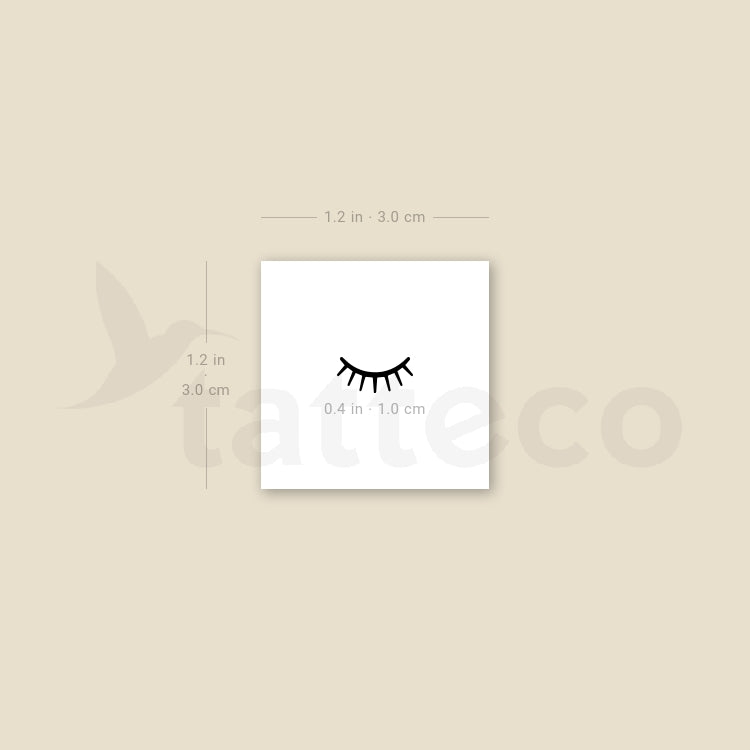 Small Eyelash Temporary Tattoo - Set of 4