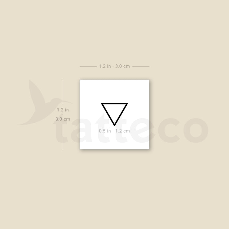 Tiny Water Alchemical Symbol Temporary Tattoo - Set of 3