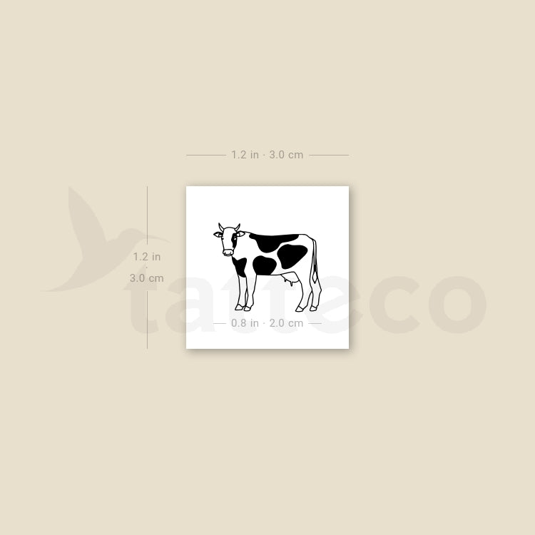 Tatuaje temporal de vaca - Juego de 3