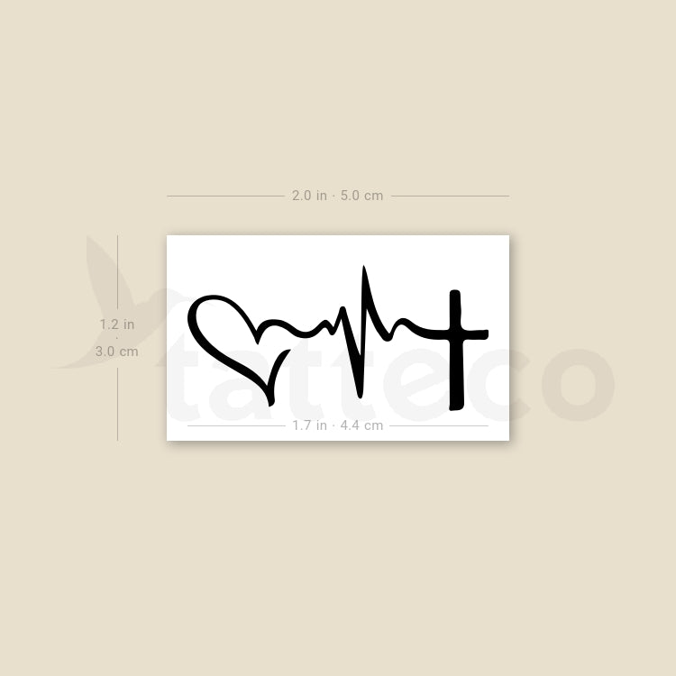 Faith Hope Love Temporary Tattoo - Set of 3