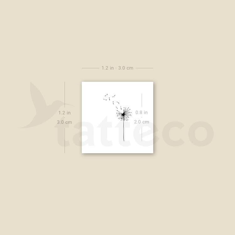 Small Dandelion Temporary Tattoo - Set of 3