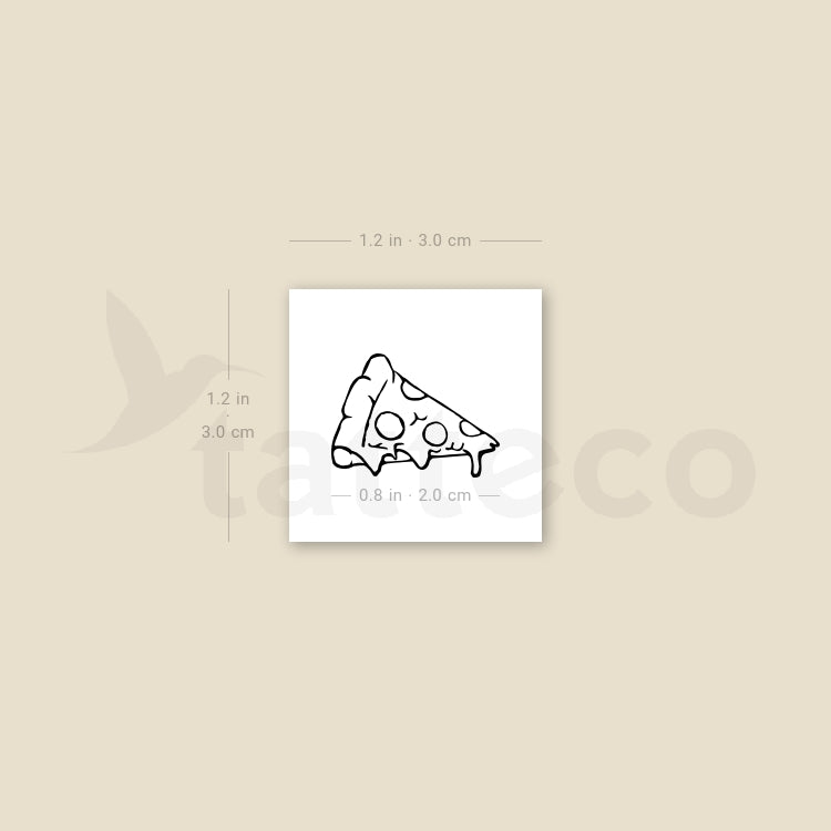 Pizza Slice Temporary Tattoo - Set of 3