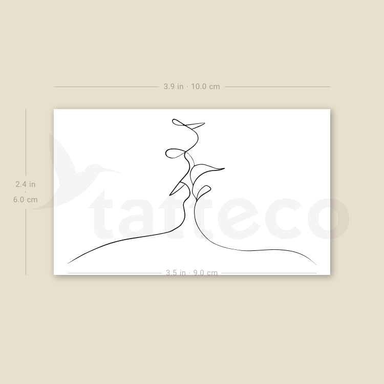 Tatuaje temporal de beso de 1991.ink - Juego de 3