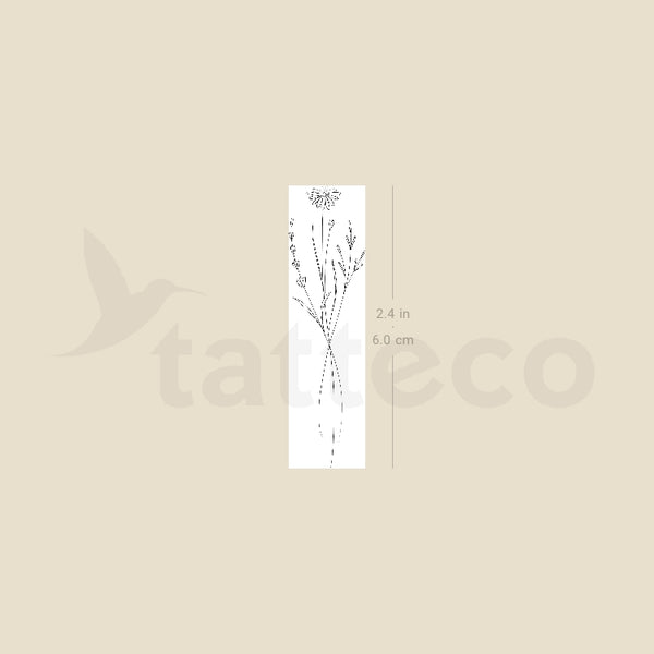 Flower Bouquet Nº2 Temporary Tattoo by Harmlessberry - Set of 3