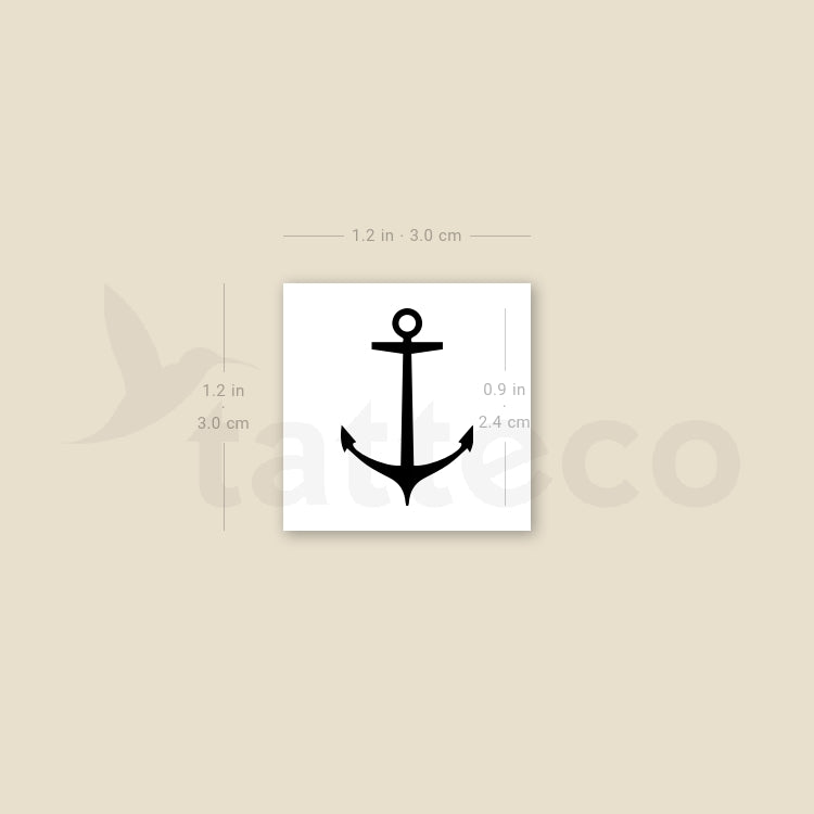 Anchor Temporary Tattoo - Set of 3