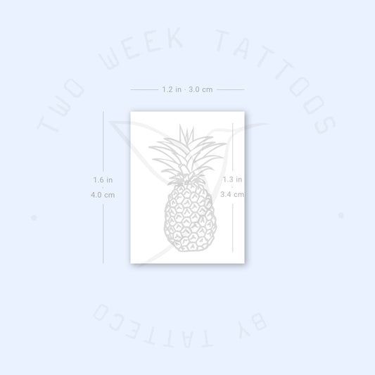 Tatuaje semipermanente de piña pequeña (juego de 2)
