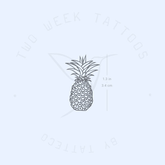 Tatuaje semipermanente de piña pequeña (juego de 2)