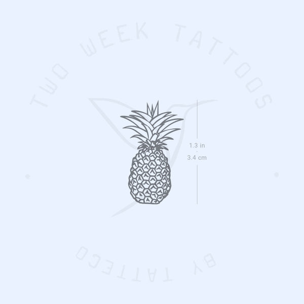 Small Pineapple Semi-Permanent Tattoo - Set of 2