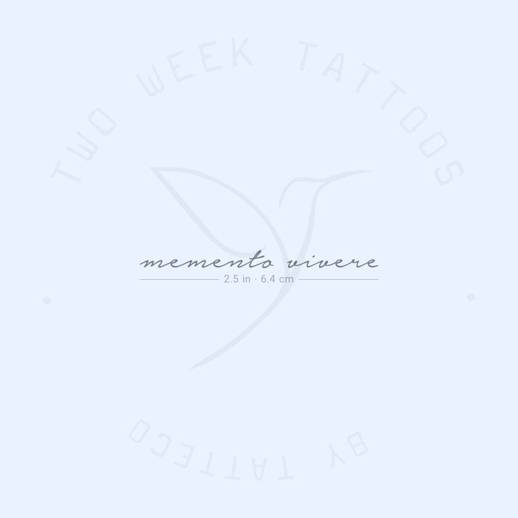 Memento Vivere Semi-Permanent Tattoo - Set of 2