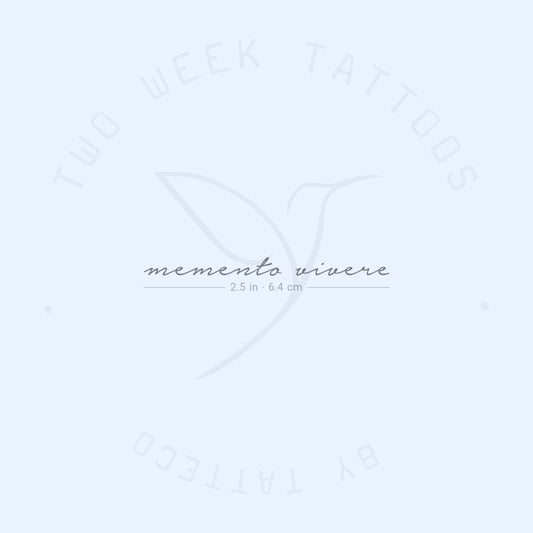 Tatuaje semipermanente Memento Vivere - Juego de 2