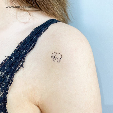 Elephant Temporary Tattoo - Set of 3