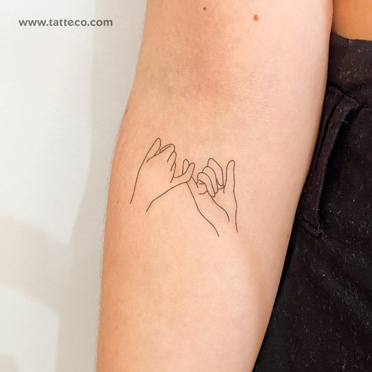Tatuaje temporal Pinky Promise - Juego de 3