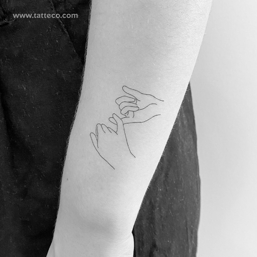 Pinky Promise Temporary Tattoo - Set of 3