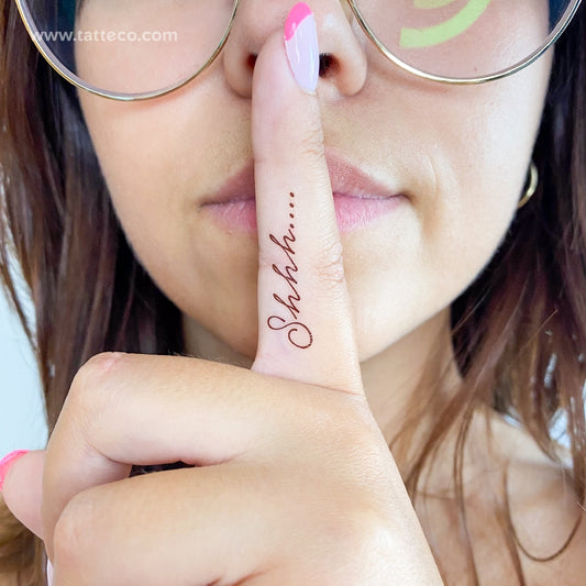 Shhh... Tatuaje temporal - Juego de 3