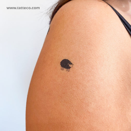 Tatuaje temporal de oveja negra - Juego de 3