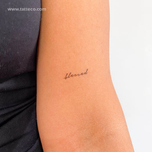 'Blessed' Temporary Tattoo - Set of 3