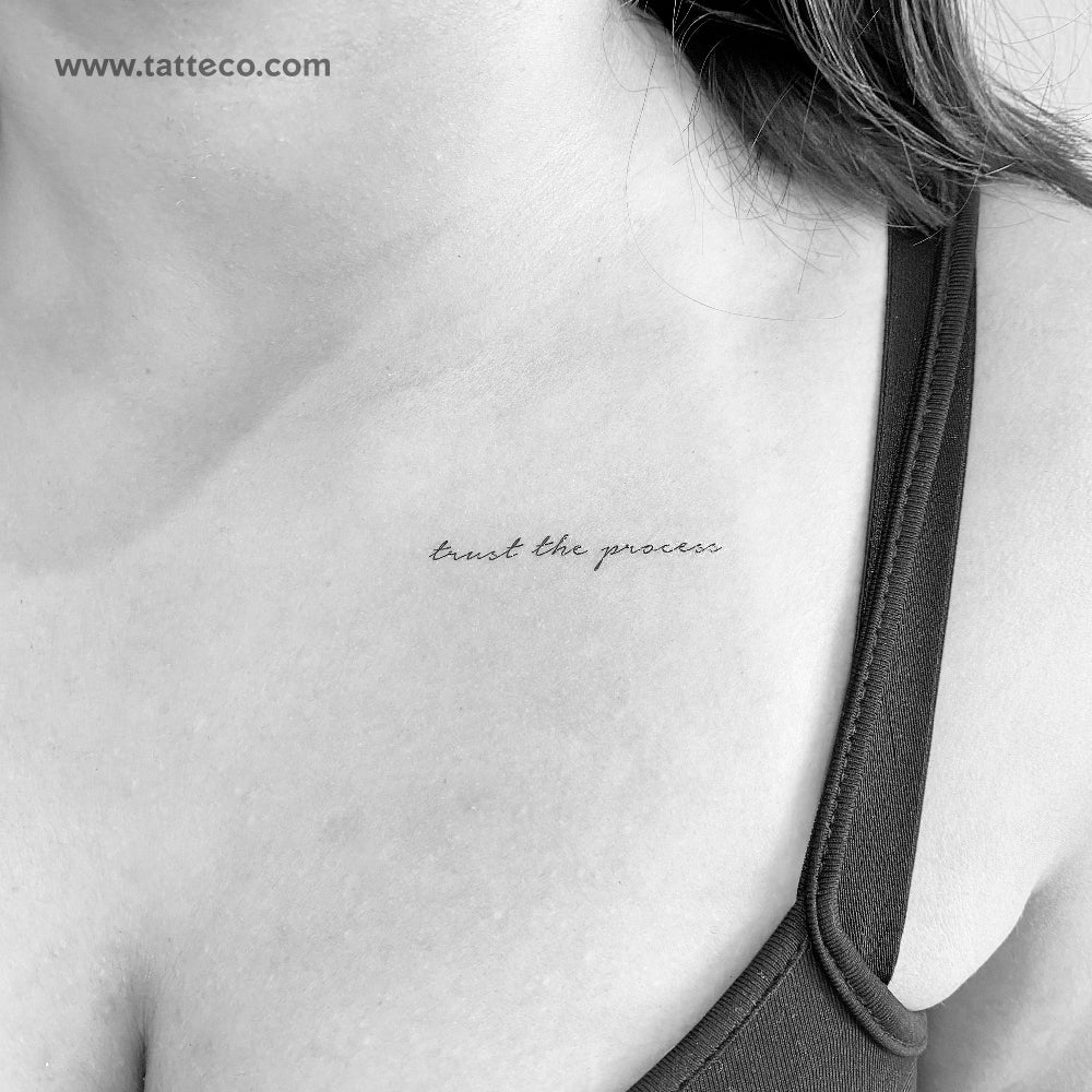 Trust The Process Temporary Tattoo - Set of 3