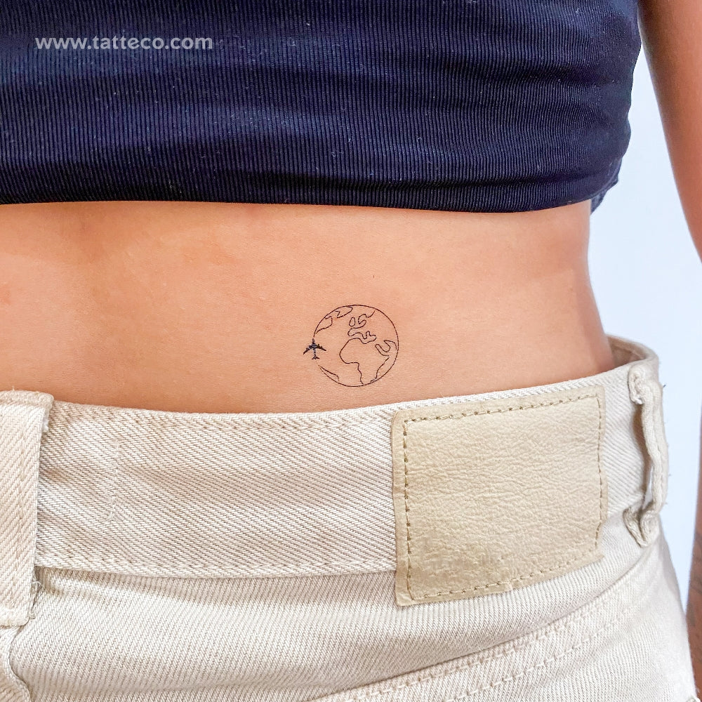 World Traveler Temporary Tattoo - Set of 3