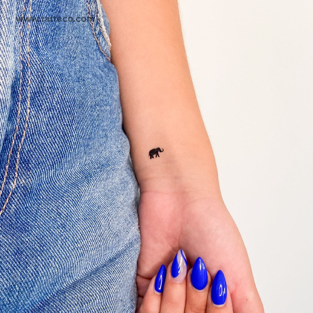 Little Lucky Elephant Temporary Tattoo - Set of 3