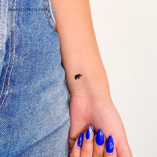 Tatuaje temporal de pequeño elefante de la suerte (juego de 3)