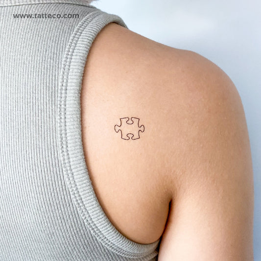Tatuaje temporal de pieza de rompecabezas pequeña (juego de 3)