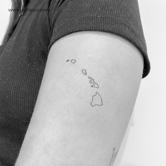 Hawaiian Islands Temporary Tattoo - Set of 3
