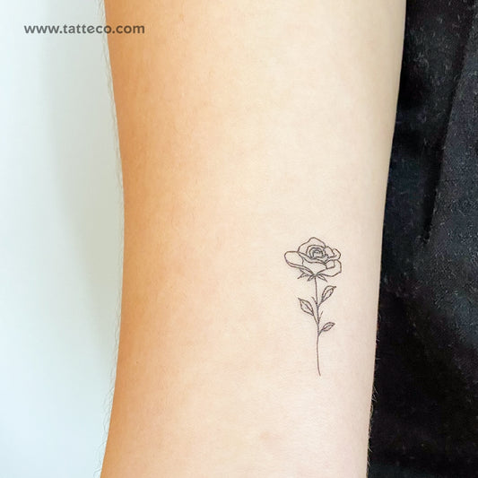 Rose Temporary Tattoo - Set of 3