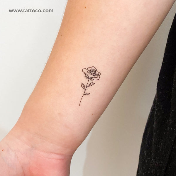 Rose Temporary Tattoo - Set of 3
