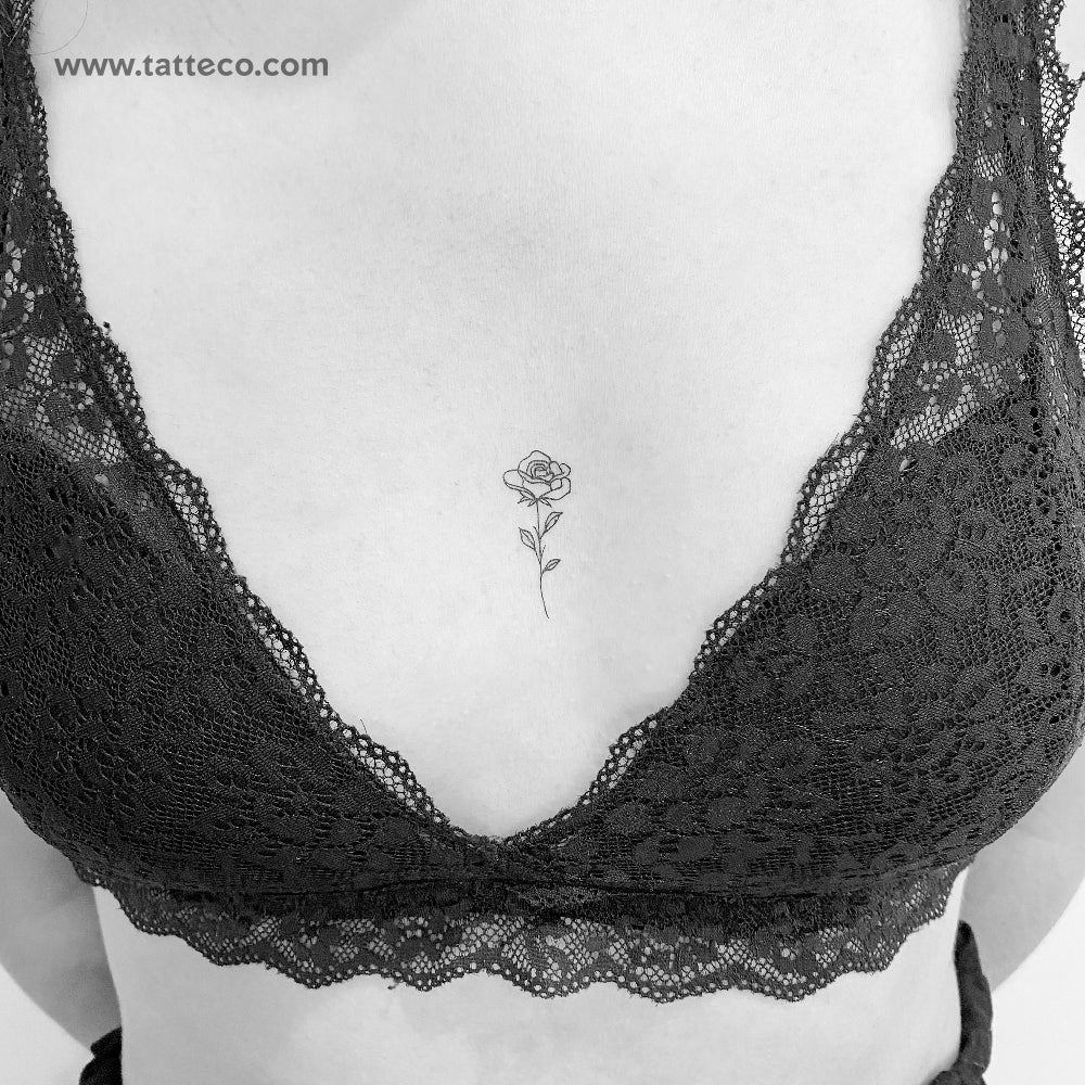 Rose Temporary Tattoo - Set of 3