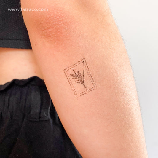Tatuaje temporal de sello de ramo - Juego de 3