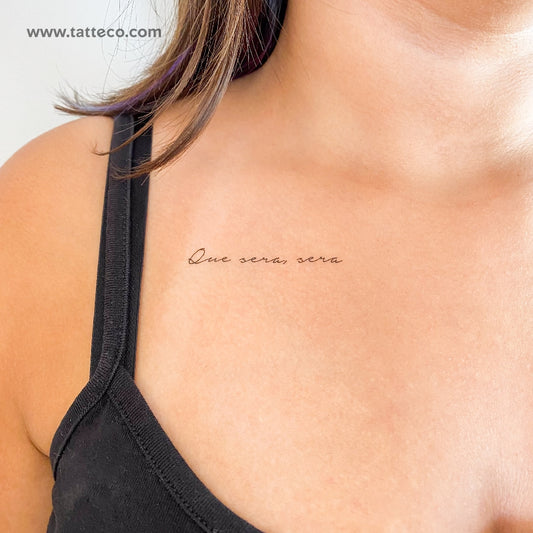 Que Sera Sera Tatuaje Temporal - Conjunto de 3