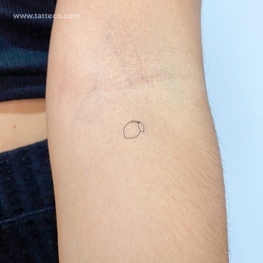 Tiny Lemon Temporary Tattoo - Set of 3