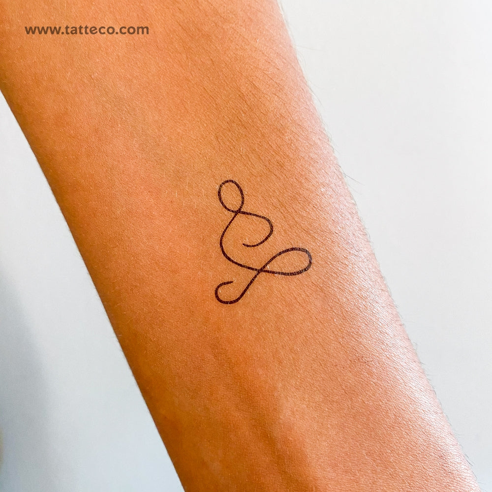 Minimalist Meditation Temporary Tattoo - Set of 3