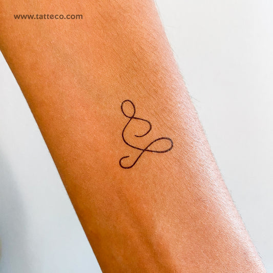 Minimalist Meditation Temporary Tattoo - Set of 3