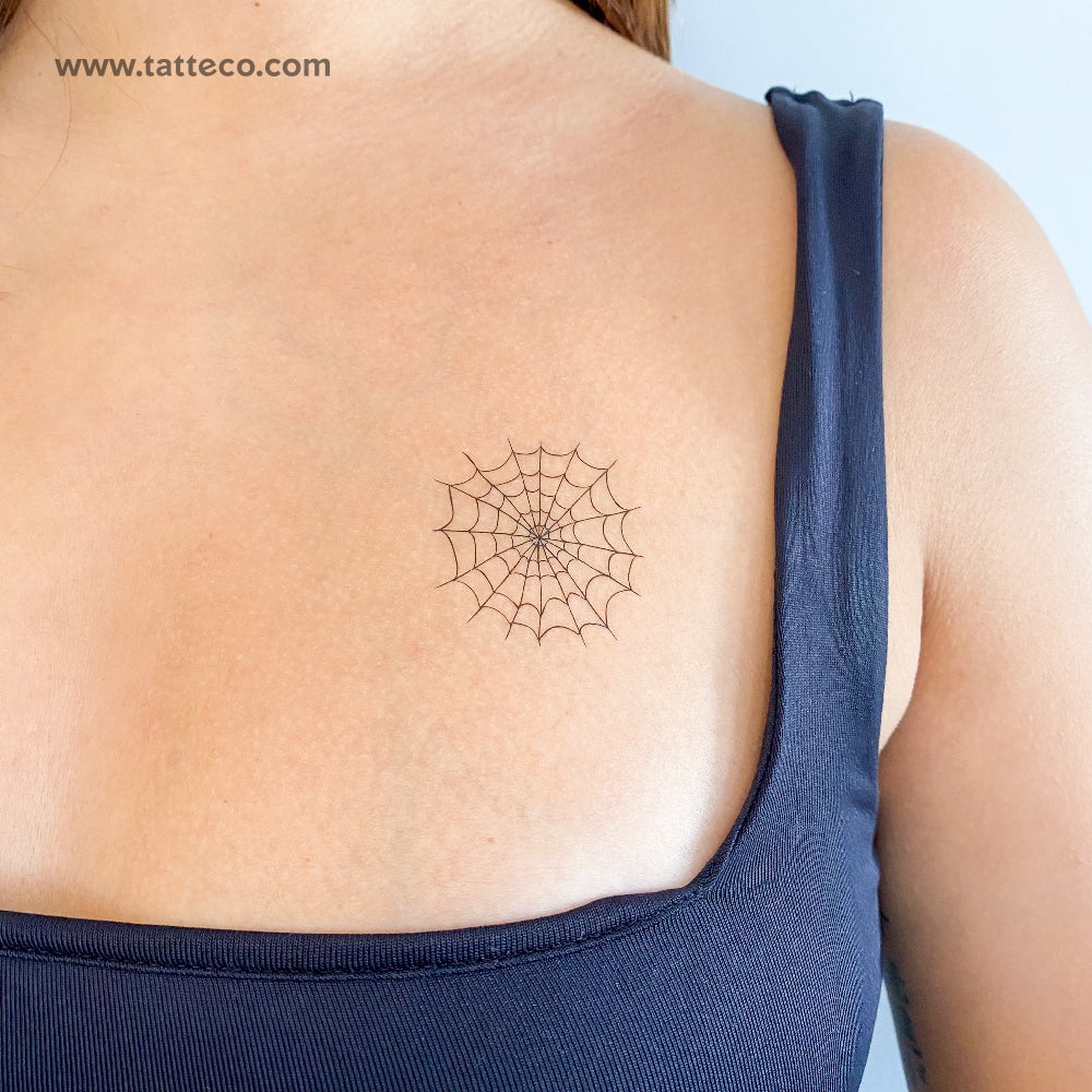 Spiderweb Temporary Tattoo - Set of 3