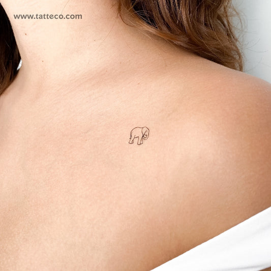 Tatuaje temporal de elefante (derecha) - Juego de 3