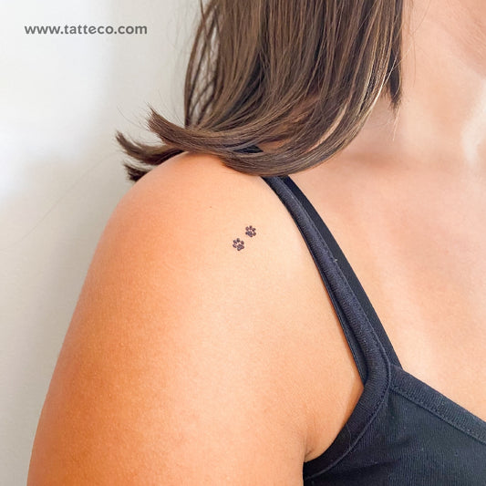 Tiny Pawprint Couple Temporary Tattoo - Set of 3