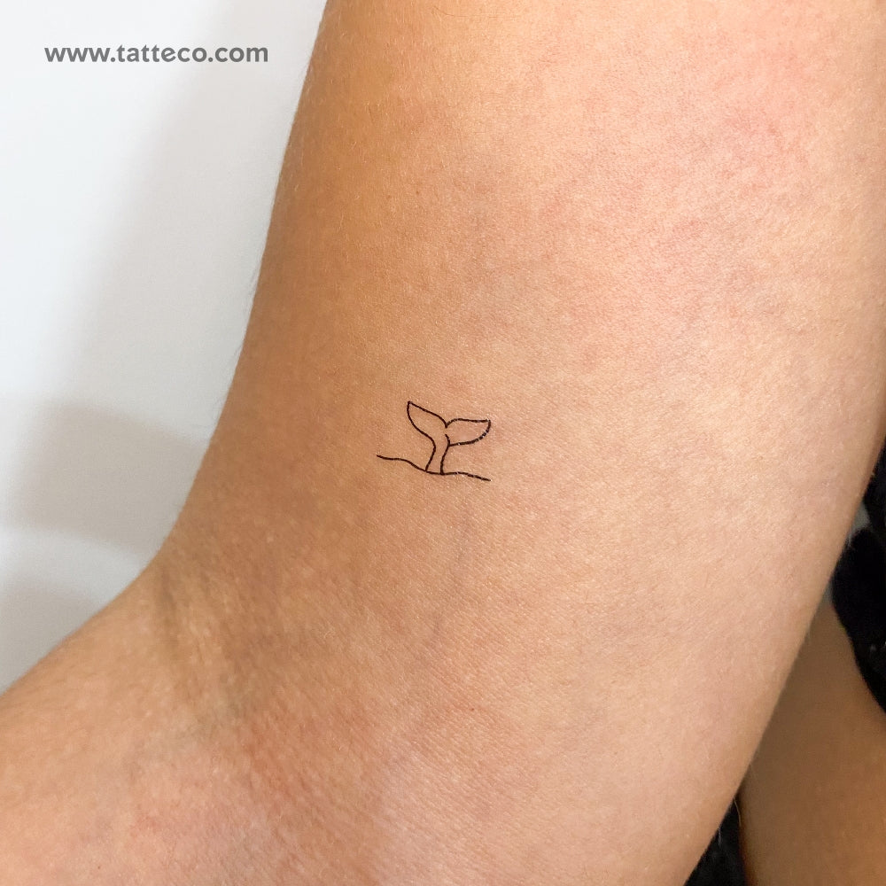 Whale Tail Temporary Tattoo - Set of 3