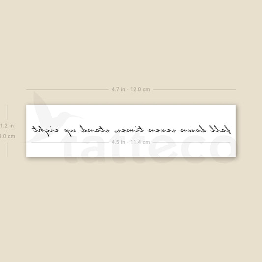 Fall Down Seven Times, Stand Up Eight Temporary Tattoo - Set of 3