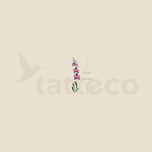 Small Orchid Temporary Tattoo - Set of 3