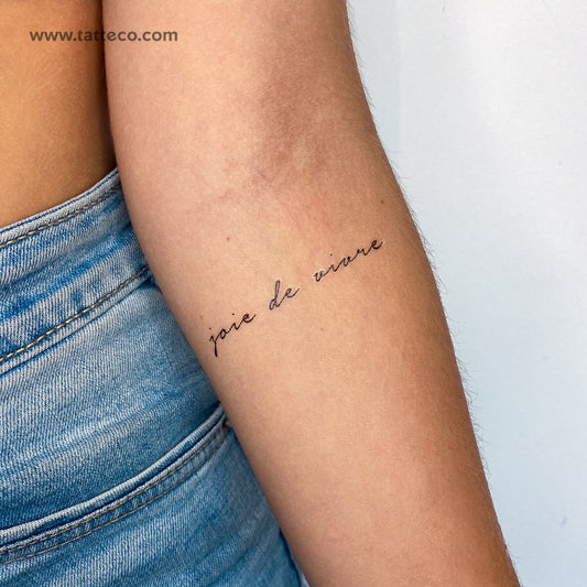 Joie De Vivre Temporary Tattoo - Set of 3