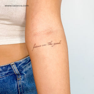 Focus On The Good Temporary Tattoo - Set of 3