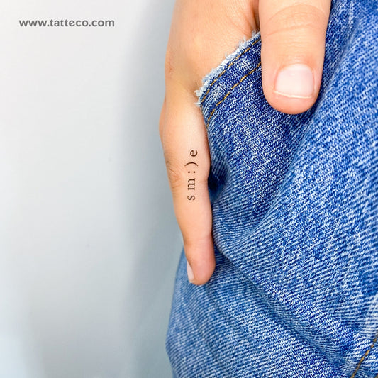 Tatuaje temporal 'Sm:)e' - Juego de 3