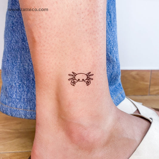 Small Crab Temporary Tattoo - Set of 3