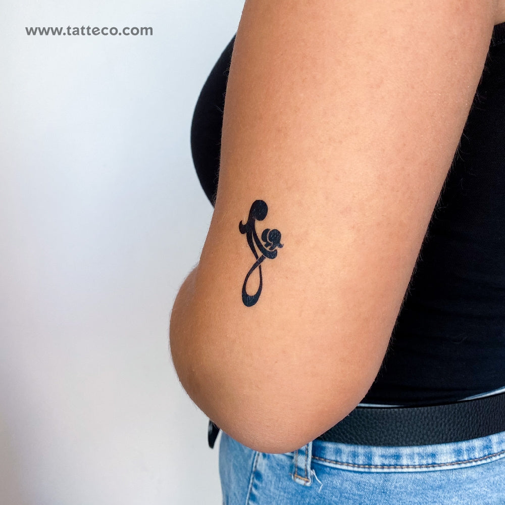 Tatuaje temporal con símbolo de madre e hija (juego de 3)