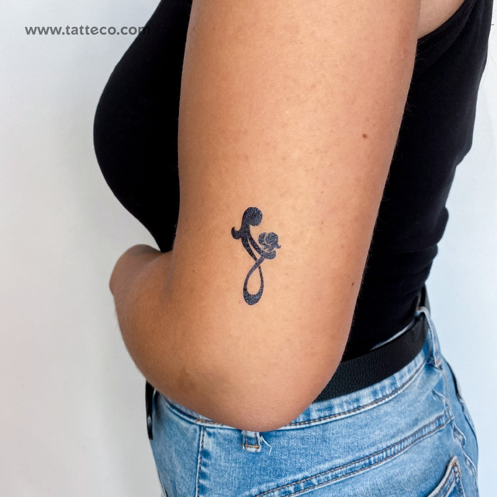 Tatuaje temporal con símbolo de madre e hija (juego de 3)
